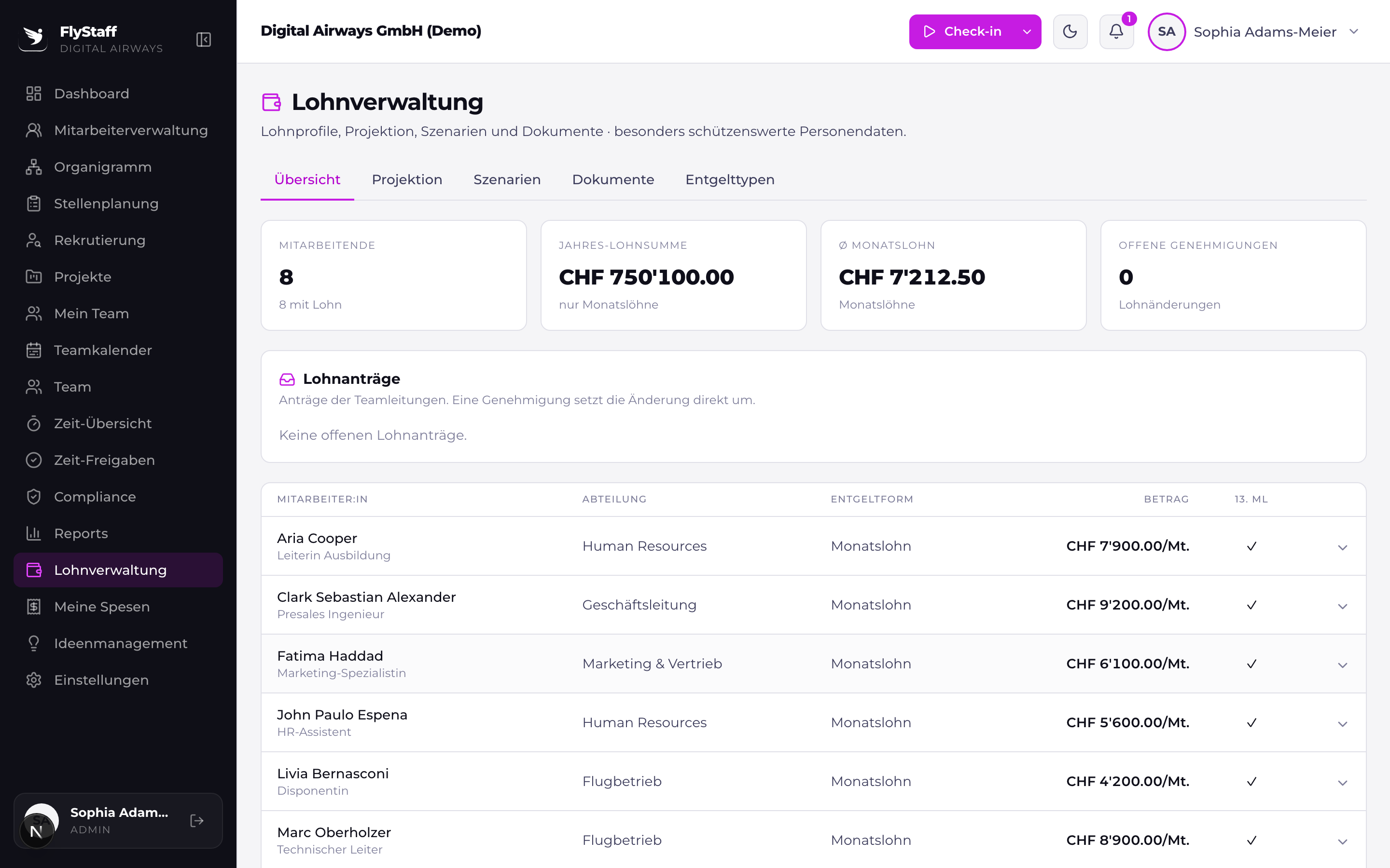Crewdeck — Lohnverwaltung